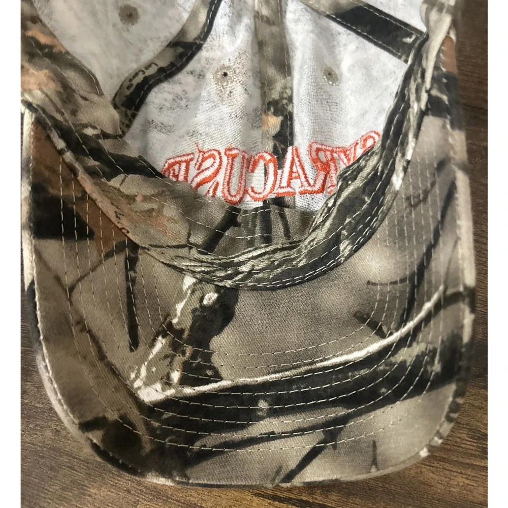 Legacy Syracuse Orange Camouflage Hat Hunters Baseball Cap Tree Bark EUC